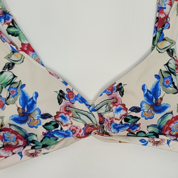 Johnny Was Maya 2 Piece Bikini Navy/Ivory Floral - Picture 3 of 6